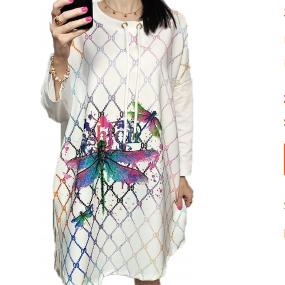 "DRAGONFLY"    Tunic with sparkles